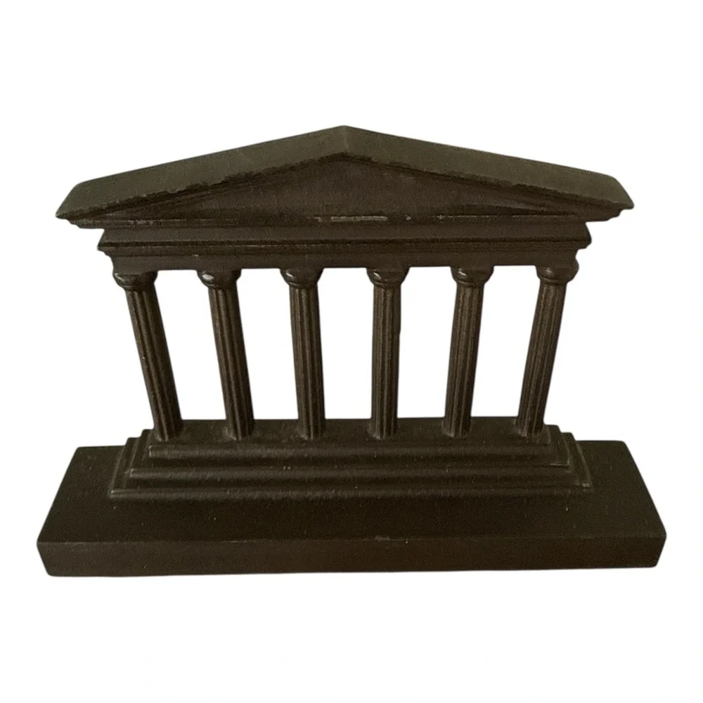 Bookends Antique Cast Iron Greek Temple Parthenon Bradley & Hubbard Style